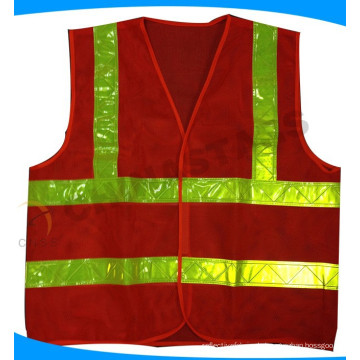 Orangenfarbenes Mesh-Hi-Visibility-Sicherheitsbekleidung